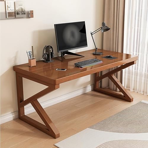Escritorio moderno para computadora de oficina en casa, mesa grande para juegos y estudio, escritorio de madera para trabajo, escritura, juegos de PC, muebles elegantes y funcionales para oficina en
