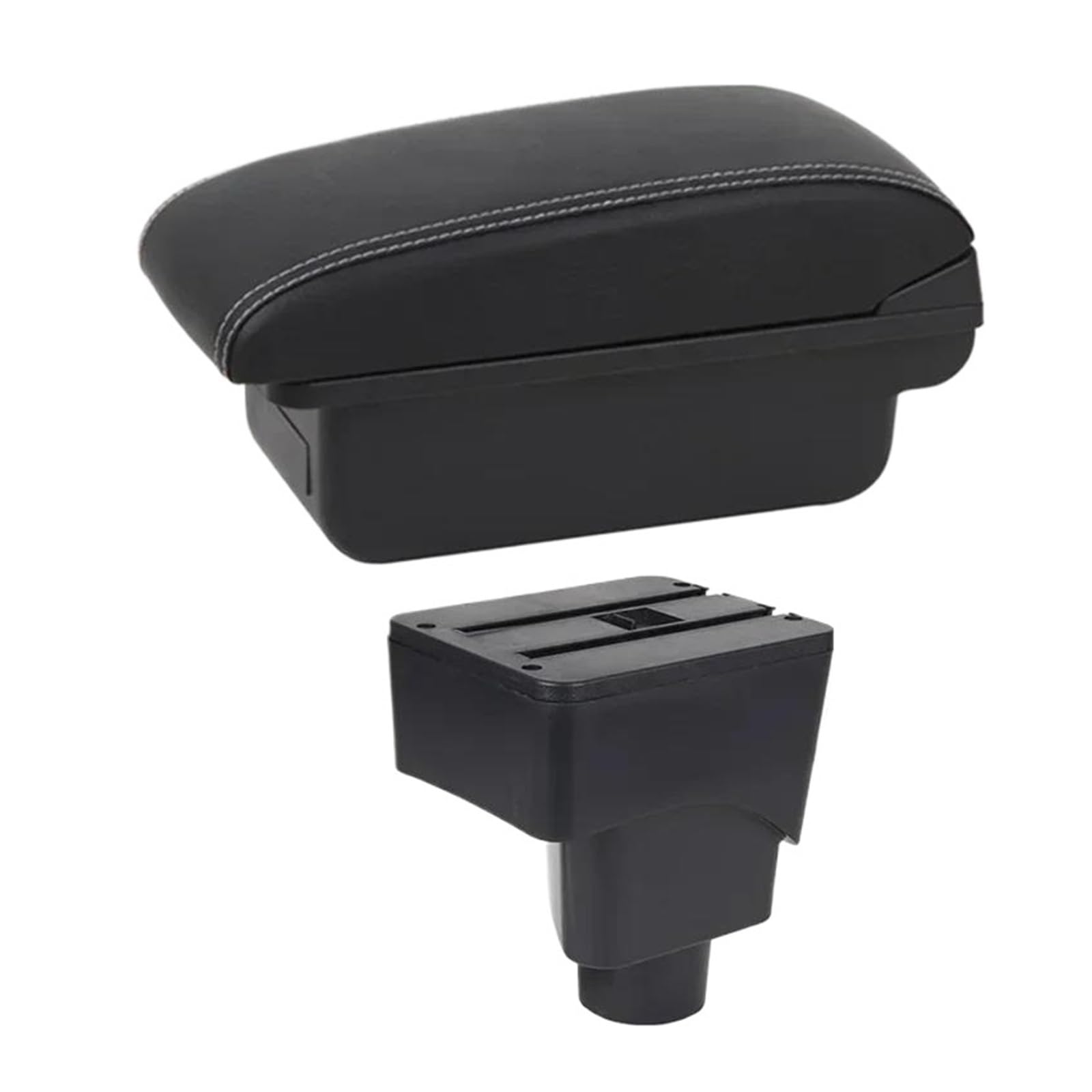 REOKIP Car Armrest Storage Box For Ford For Ecosport 2013 2014 2015 2016 2017 Car Arm Rest Box(B1 White Line)