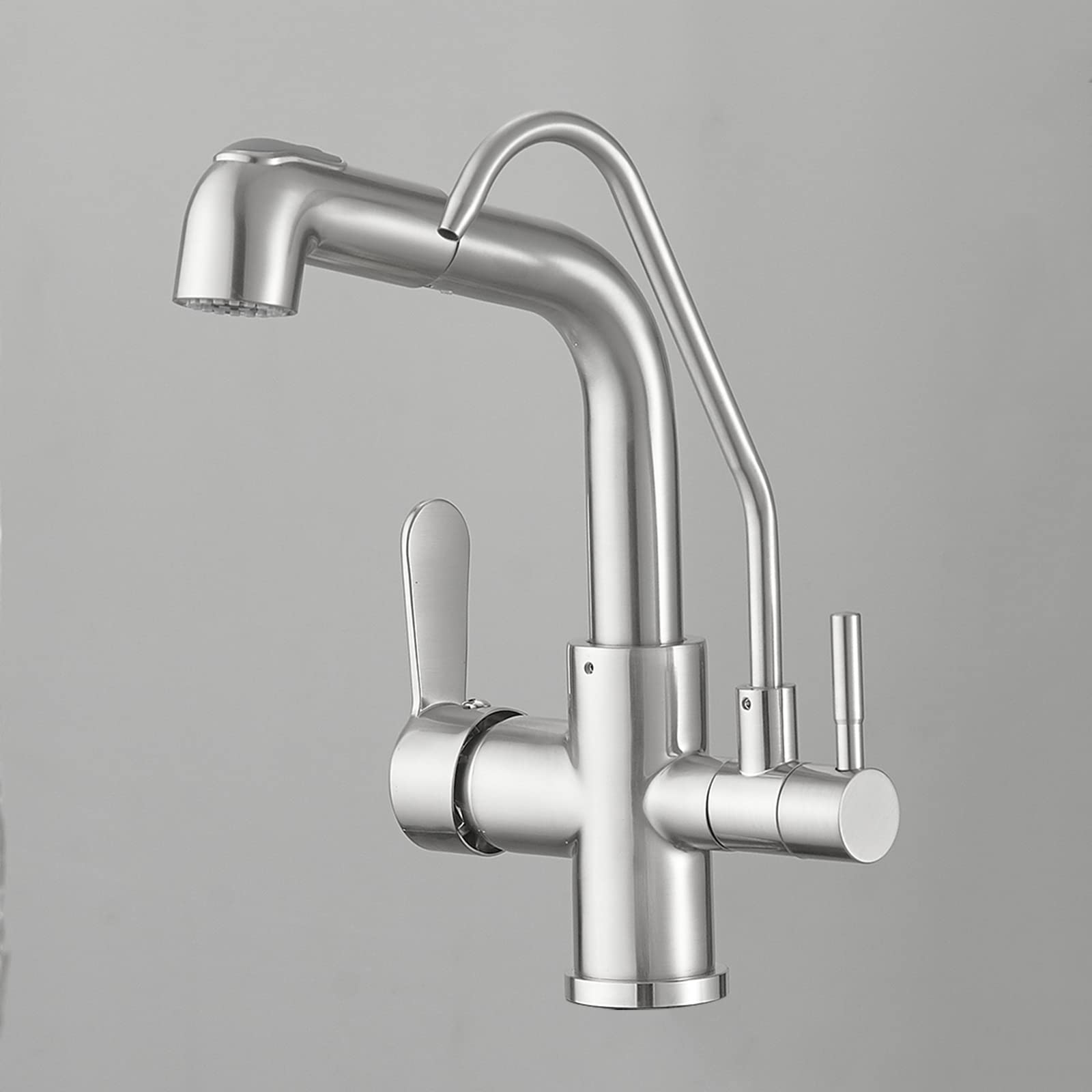 Robinet évier purificateur d'eau fini les bouteilles : mitigeur cuisine 3 voies noir douchette - 8