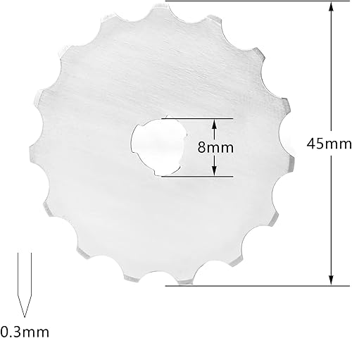 Miniatura 2 de Watris Veiyi Cuchillas de corte rotativas de 1.77 pulgadas, 5 cuchillas de repuesto rotativas perforadoras, herramienta de borde de hoja ancha para