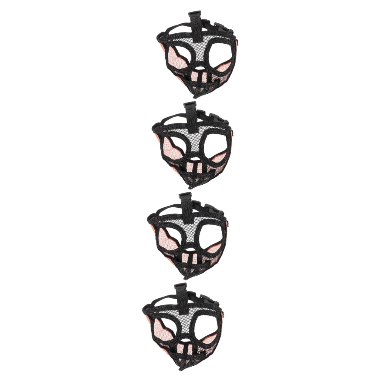 BESPORTBLE 4pièces Muselière Respirante Maille pour Chiens à Museau Court Conçue pour Aboiements Et Morsures Ajustable Et Confortable