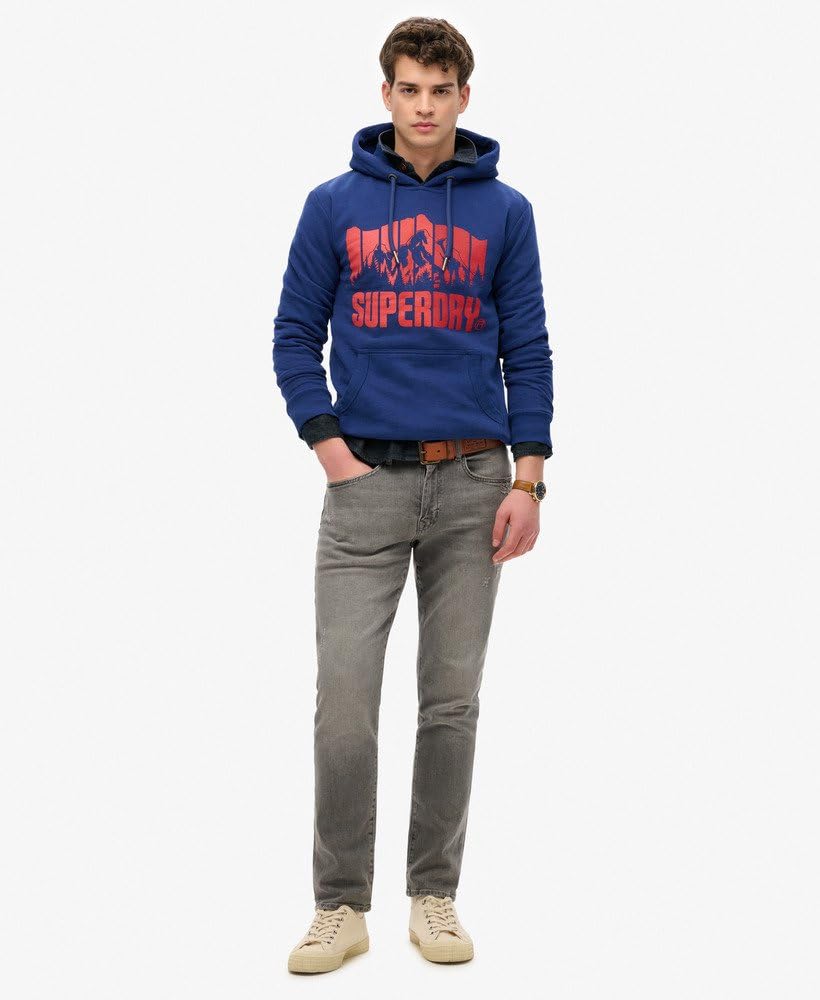 Superdry Męska bluza z kapturem z motywem tęczy