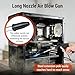 VRYTOR Air Blow Gun, Professional High Volume Air Blower Gun with Stream Adjustable by Trigger, 1/4IN Quick Fitting Air Nozzle Blow Gun with 1 Steel Extension for Cleaning Hard-To-Reach Areas