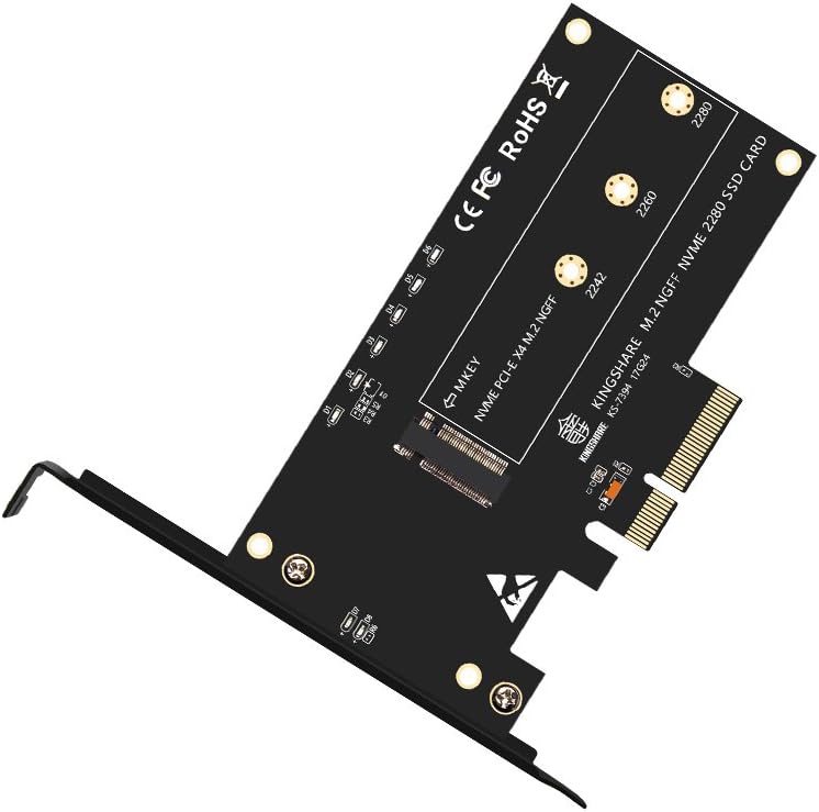 NVMe SSD PCIe to PCIe 3.0 x 4 M Key or B Key Adapter - Support M.2 PCIe 22110 …
