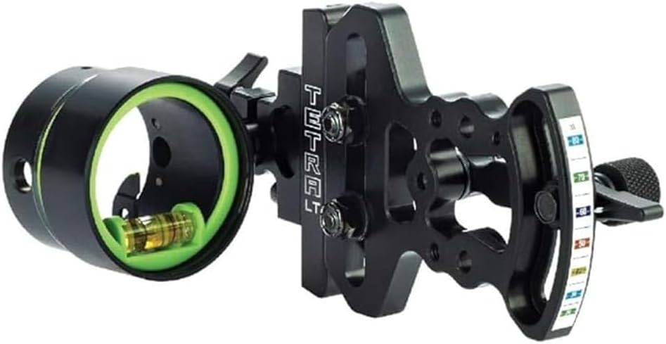 HHA Tetra Hoyt Edition RYZ 2519 Archery Sight, .019 2-Pin 1-5/8" Scope, Green/Red Pins, Left Hand (HYT-RYZ-2519-GRED) (HYT-RYZ-2519-GRED LH)