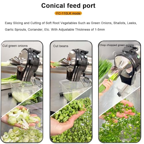 Kommerzieller Paprikazerkleinerer, Elektrischer Frühlingszwiebelschneider Mit Edelstahlklinge, 1–5 Mm Gemüseschneidemaschine Für Gehackte Frühlingszwiebeln/Lauch/Koriander/Knoblauch 3 Kommerzieller Paprikazerkleinerer, Elektrischer Frühlingszwiebelschneider Mit Edelstahlklinge, 1–5 Mm Gemüseschneidemaschine Für Gehackte Frühlingszwiebeln/Lauch/Koriander/Knoblauch
