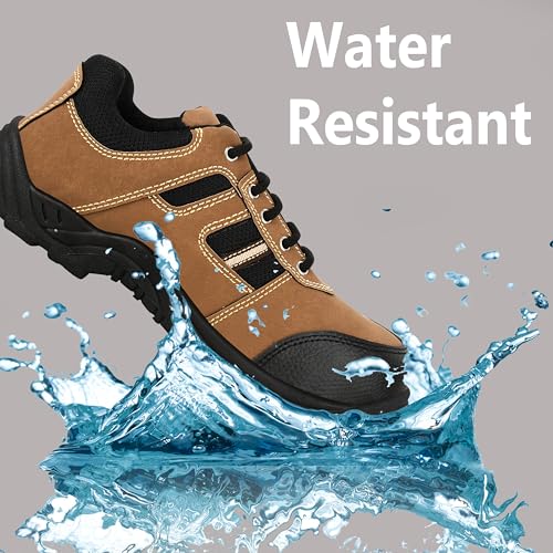 Image of ELECANT Lace-up Steel Toe, PVC Sole and Rexine Upper Black Safety Shoes for Construction, Factory and Industrial Work||Safety Shoes for Men