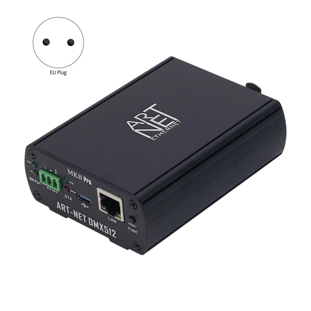 DMX512S ArtNet Ethernet auf DMX 512 Controller DMX Beleuchtung Controller (mit SPI) zur Steuerung der Lichtstreifen, EU-Stecker