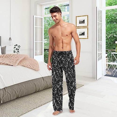 Image of Fisyme Mens Pajama Pants Men's Pajama Bottoms Soft Sleep Lounge Pj Pants