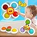 3 Stück Saugnapfer Drehspielzeug, Baby Drehbares Dimple Spielzeug/ Pop Fidget Funktion, Push Pop Bubble Sensibilität Rotation Spaß, Ideal Bade, Angst, Essen,badewannenspielzeug für Mädchen Jungen