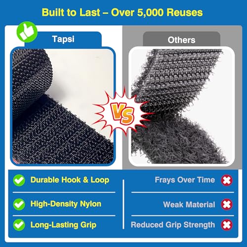 8 Sets Heavy-Duty Adhesive Hook and Loop Strips – Made with 3M VHB, 1.2