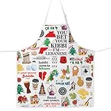 JNIAP Lebanese Kitchen Apron Lebanon Chef Gift Lebanon Cedar Tree Gifts You Bet Your Kibbi I'm Lebanese Apron (YOU BET ap)
