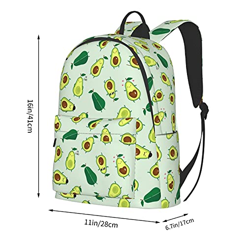 16 inch backpack Funny Cartoon Avocado Laptop Backpack Full Print School Bookbag Shoulder Bag for Travel Daypack4