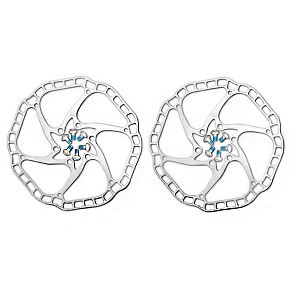 Disco Freno 1 PCS Rotores de freno de disco hidráulico de bicicleta súper ligera Mtb Rotor de disco de freno for bicicleta de bicicleta Road Road 160 mm 44 mm 6 pernos Freno Disco(160mm 2 pcs)