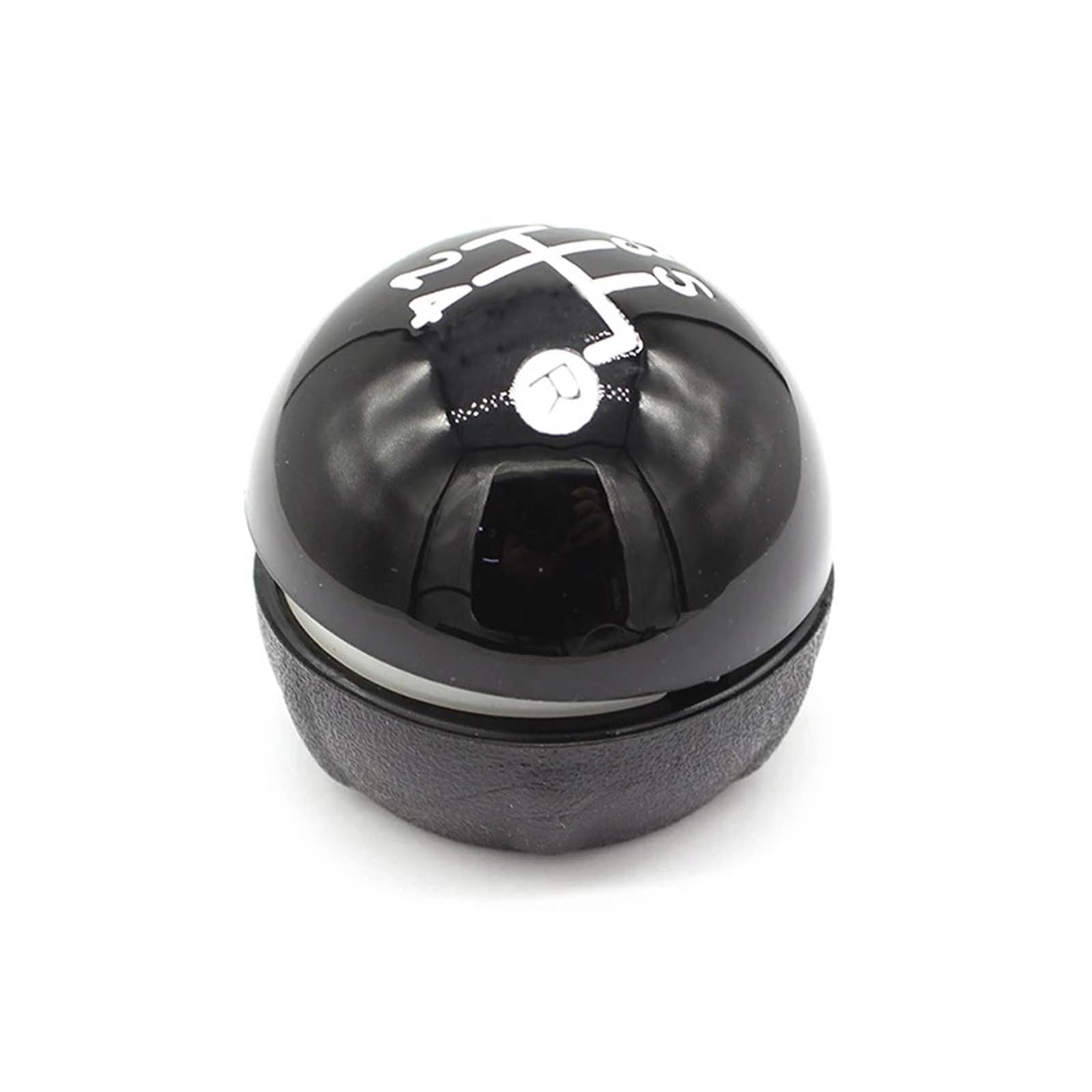Xexjhqq 5 Speed Black Gear Stick Knob For Fiat 500 500C 2007-2018 5/6 Speed Gear Shift Knob Head Shifter Gaitor Boot Cover Car Change(5 Speed Black)