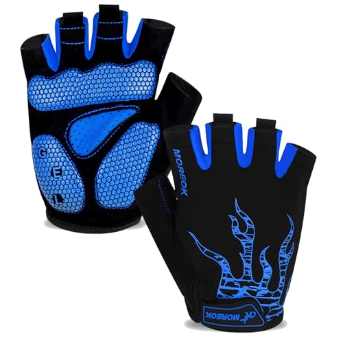 BIKINGMOREOK Gants de Cyclisme Gants de vélo pour Homme/Femme Demi-Doigts pour vélo de Route VTT - pour Cyclisme, entraînement, Moto, Gym, entraînement,...