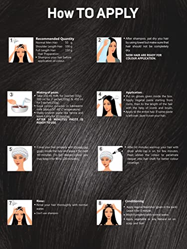 Vegetal Safe Hair Color - Soft Black 50Gm - Certified Organic Chemical And Allergy Free Bio Natural Hair Color With No Ammonia Formula For Men And Women #TOP6
