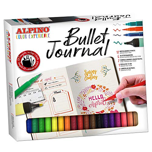Alpino Color Experience Kit Bullet Journal | Rotuladores Lettering, Caligrafía y bocetos | Rotuladores punta pincel | Bullet Journal Creativo