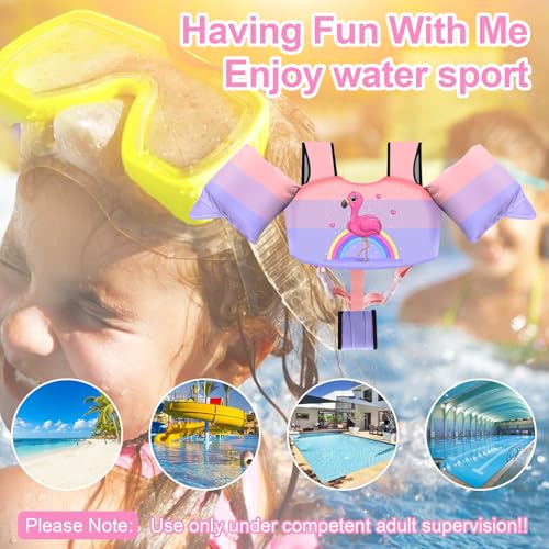 image for Chriffer Kids Swim Vest Life Jacket for 30-55 Pounds Boys and Girls, T