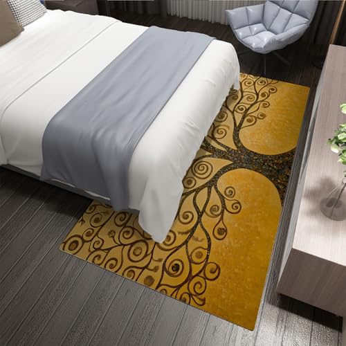 Tapis antidérapant et lavable à motif en spirale abstrait - 5