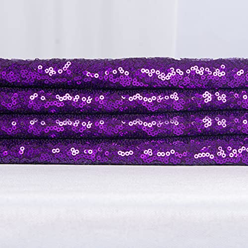 Sequin Fabric By The Yard Sequince Material Sparkly Fabric -1016S (1 Yard, Purple) #TOP6