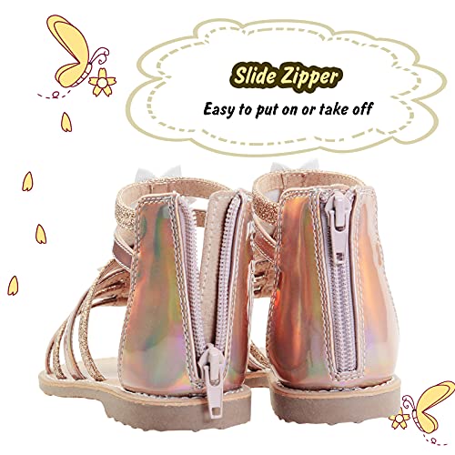 Vonair Girls Gladiator Sandals Cute Open Toe Breathable Summer Shoes with Rubber Sole (Toddler/Little Kid/Big Kid)4