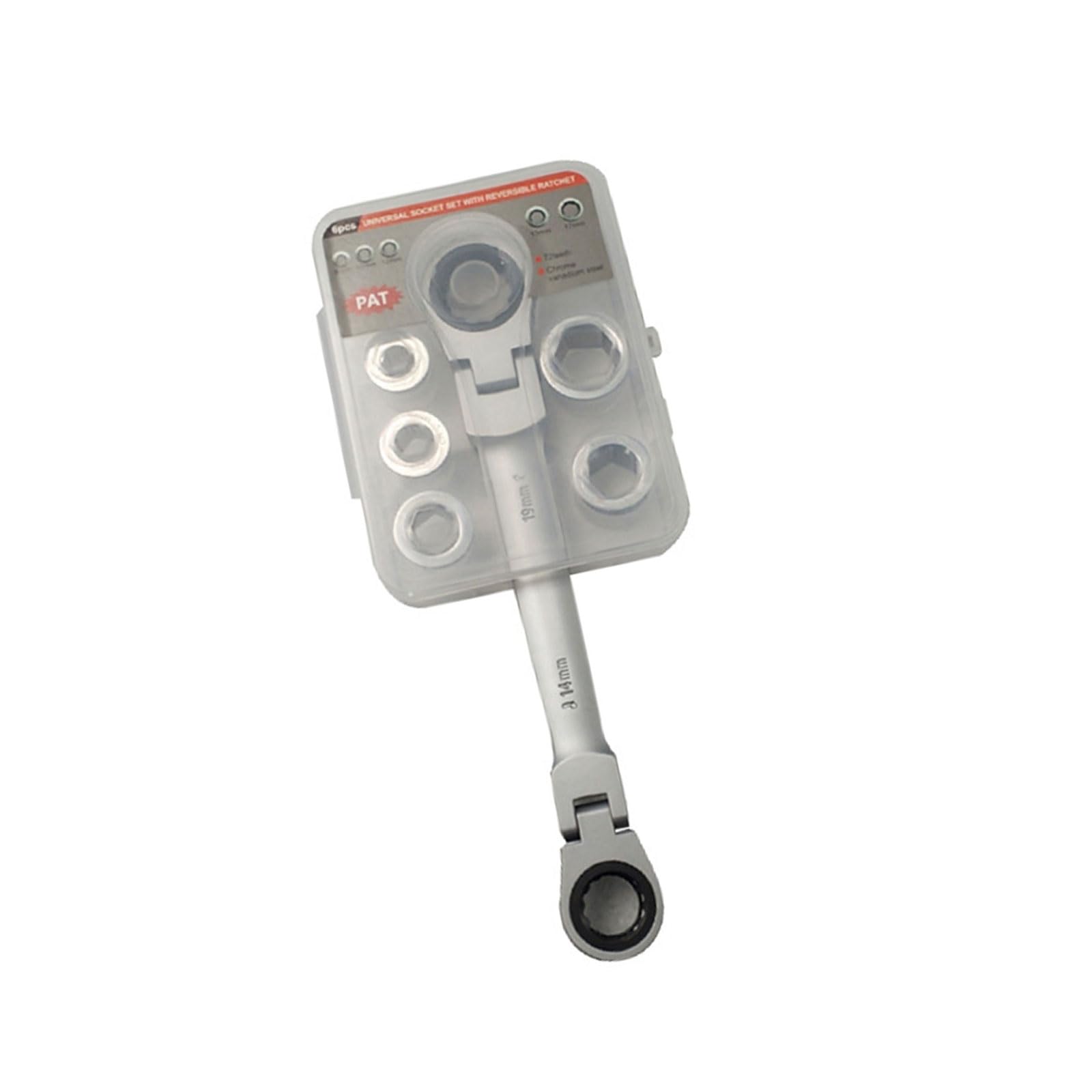 72 Tooth Double Head Reversible Ratcheting Wrench Set with Steel Construction for Tight Space Reversible Ratcheting Wrench