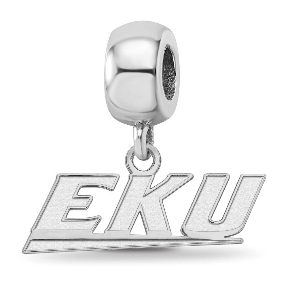 LogoArt Sterling Silver Eastern Kentucky University XS Dangle Bead Charm