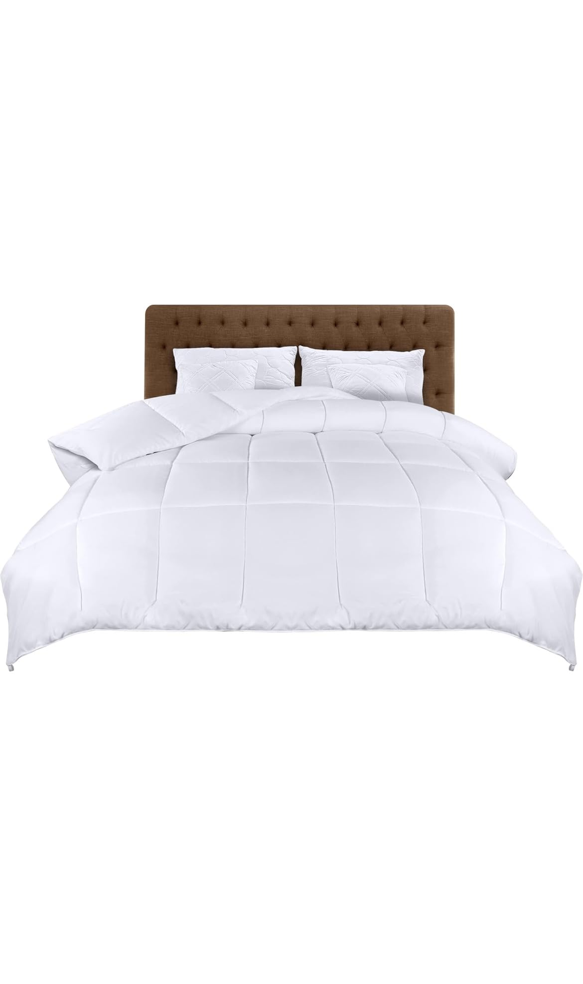 Genérico HCT Edredón Acolchado 220x240 cm, Edredon Cama 80, 90, 105, 120, 135, 150, 160,180 Verano Relleno Nórdico 200 gr/m² en 100% Suave Microfibra (Blanco, Cama 150-220 x 240 cm)