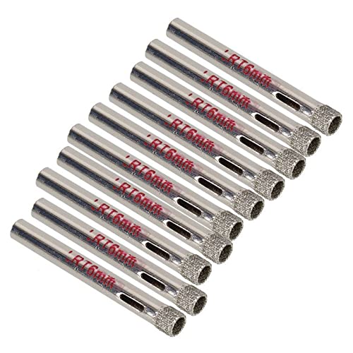 NUSHKI 10Pcs 6mm Diamond Coated Drill Bit