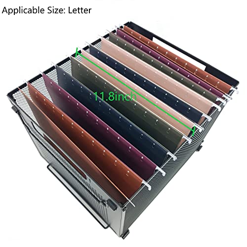 Settfrfe Letter-Size Hanging File Folder Organizer,Metal File Holder Filing Box,Office Storage & Organization,Black #TOP2
