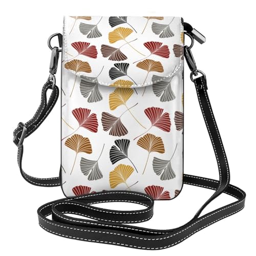 Petits sacs bandoulière pour femmes avec portefeuille cuir PU et porte-téléphones ginkgo