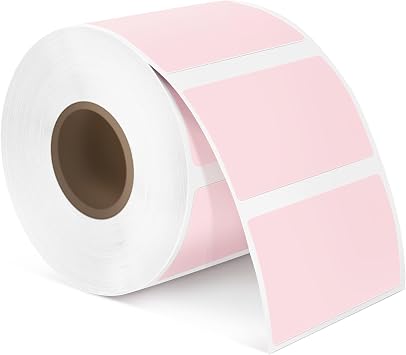 2.25x1.25 Direct Thermal Label, Self-Adhesive, Perforated Stickers for Address, Barcode, Adhesive Multipurpose Compatible with PL80E, PL70E and PL60 Label Printer 1000 Labels, Rose