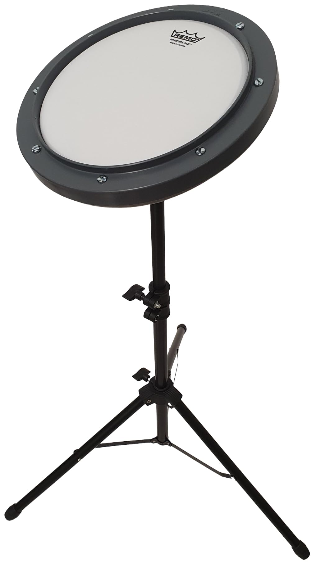 Rockstar - Pad Practicas 8" Remo RT-0008-00 con Soporte Negro. Caja Almohadilla Sorda Aprendizaje Silenciosa- Rockmusic