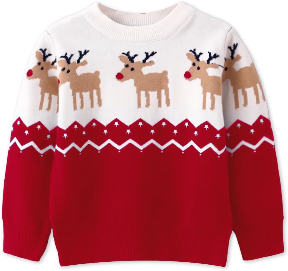 Remimi Kids Christmas Sweater for Toddler Girls Boys Holiday Pullover Top