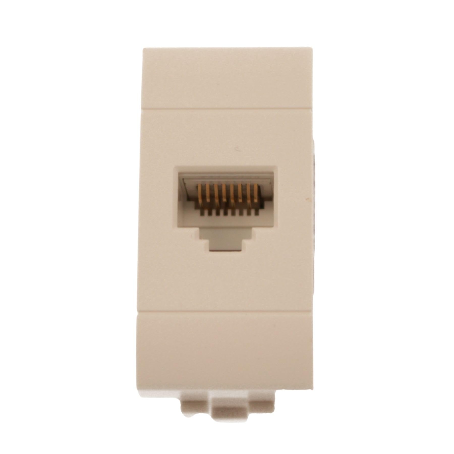 10 Pezzi Presa Dati RJ45 CAT6, Connettore Rete LAN, Compatibile con Bticino Living Light, Colore Bianco, Serie MBL, 1 Modulo