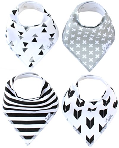 Image of Copper Pearl Baby Bibs 4 Pack, Bandana Drool Bibs for Baby Girl & Boy, Soft Cotton Bibs for Drooling and Teething