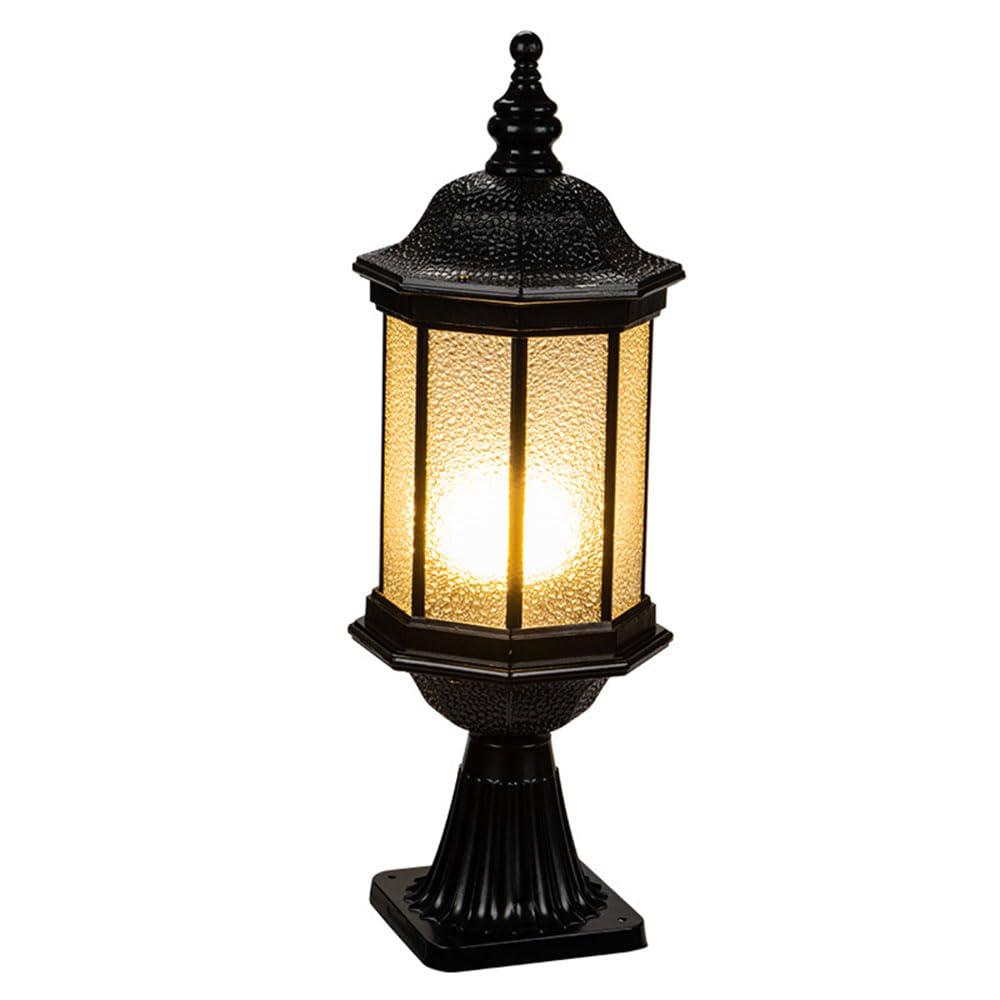 HELCEKOU European Outdoor Column Cap Lamp - Waterproof Garden Post Lights for Fence Gate & Villa Courtyard Decorative Pillar Lighting Patio Porch Railing