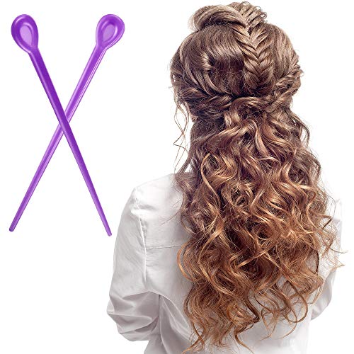 180 Pieces Brush Roller Pick Plastic Roller Pick Hair Curler Roller Pin For Hair Curling Styling Accessories For Christmas Valentine's Day Present(Purple) #TOP4