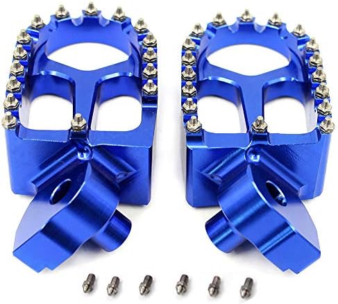 KKE CNC Foot Pegs Fit for YAMAHA YZ125 YZ250 YZ250F YZ450F YZ426F Footpegs Footrests Blue