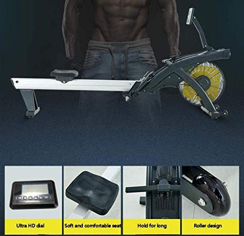 Image of Foldable Rowing Machines Air Rowing Machine Home Use Foldable Resistance Adjustable Indoor Multi Functional Sports and Fitness Equipment Advanced Driving Belt System, Super Smooth Slideway