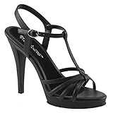  Higher Heels Fabulicious Riemchen-Sandaletten Flair-420 Mattschwarz Gr. 44