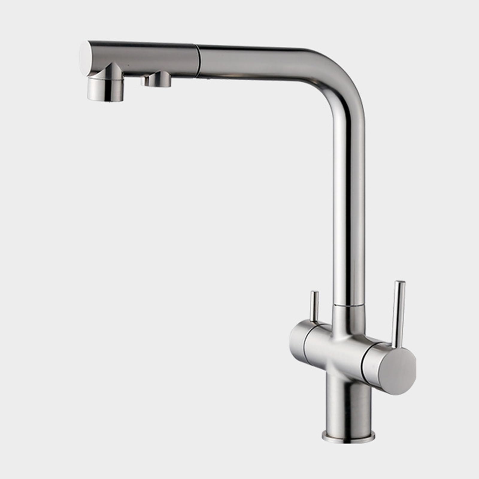 ZYCHSJXA 3 Way Pull Out Kitchen Tap Sink Taps Brass Mode Swivel-Brushed