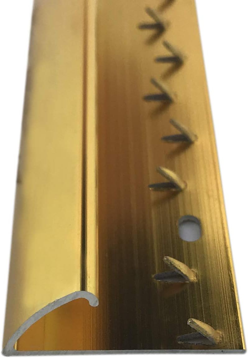 Grandismo® Carpet to Vinyl Flooring or Doorway Trim - Metal Plate Strip Threshold Doorbar - Gold Colour