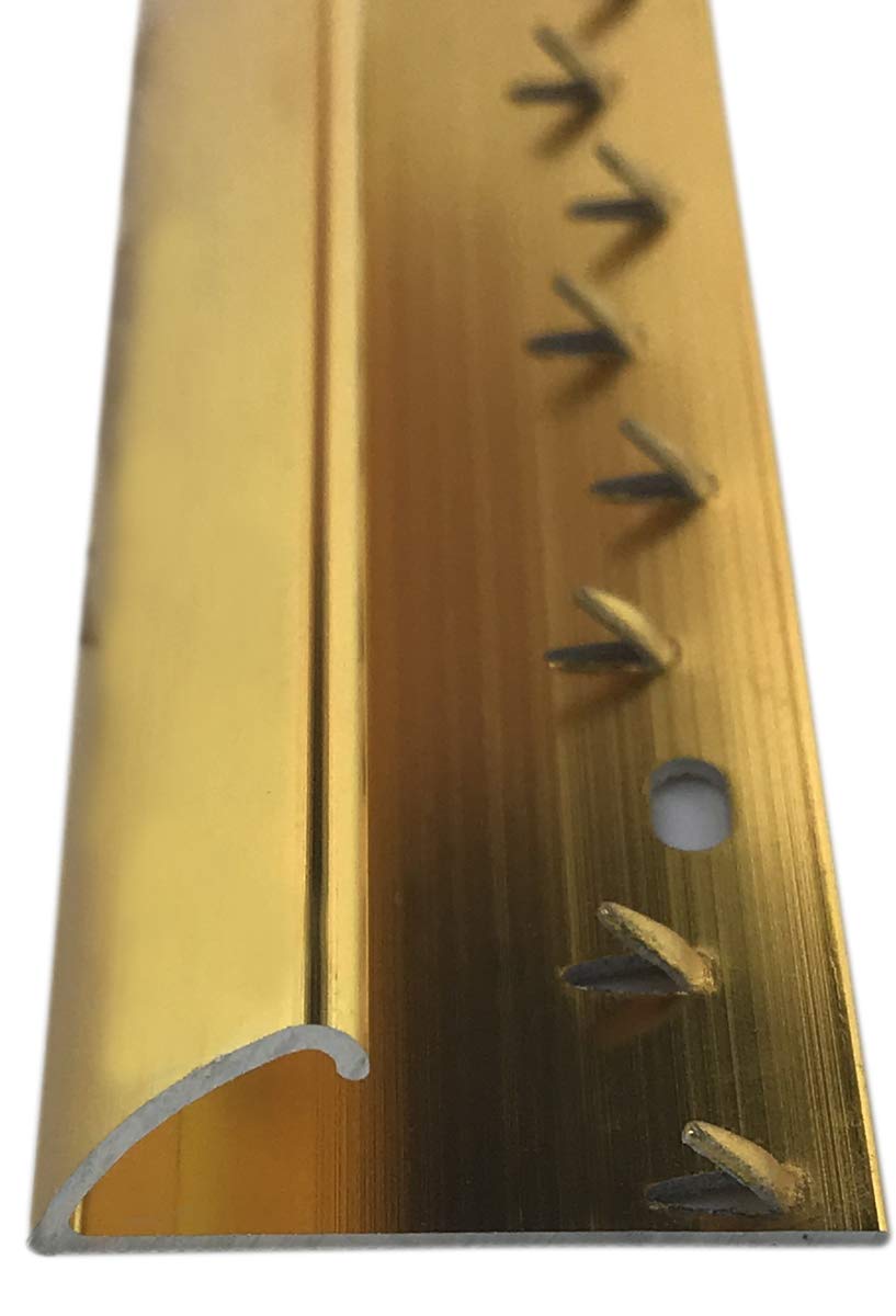 Grandismo Gold Grandismo® - Carpet To Vinyl Flooring Or Doorway Trim - Metal Plate Threshold Strip Doorbar - Extra Long 9Ft / 2.7M / 270Cm / 2700Mm - Colour