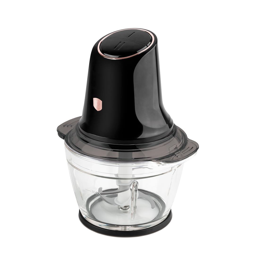 Berlinger Haus Black Rose Collection elektryczny rozdrabniacz 500 W, szklany pojemnik, nóż ze stali nierdzewnej, 2 prędkości, obsługa dotykowa