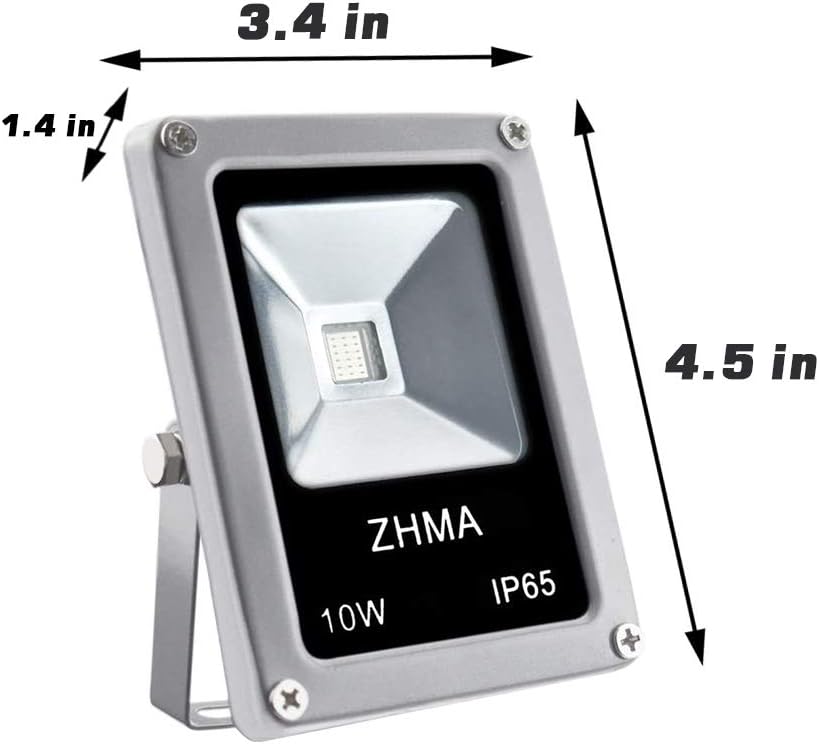 LED Black Light, ZHMA 10W 12v Blackight 2 Pack, 12v Black Light IP65 Waterproof for Glow in the Dark, Blacklight Party, Body Paint, Fluorescent Poster, Neon Glow