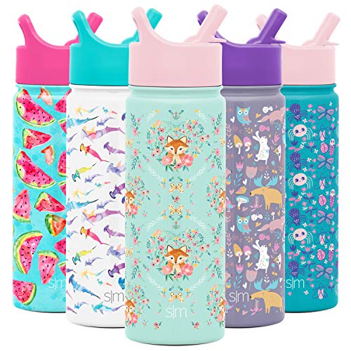 Simple Modern 18oz Summit Kids Water Bottle Thermos with Straw Lid - Dishwasher