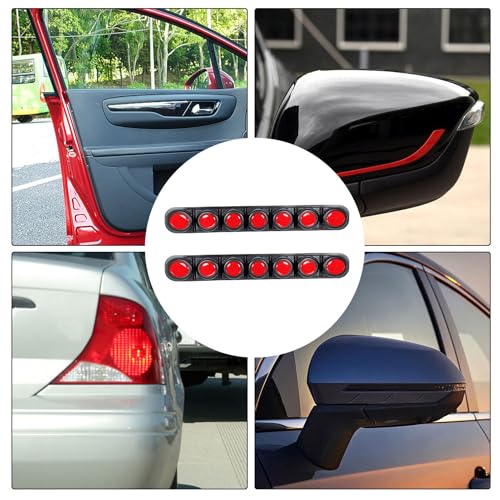 Pegatinas reflectantes para coche y moto, pack de 2 tiras protectoras de parachoques trasero 6