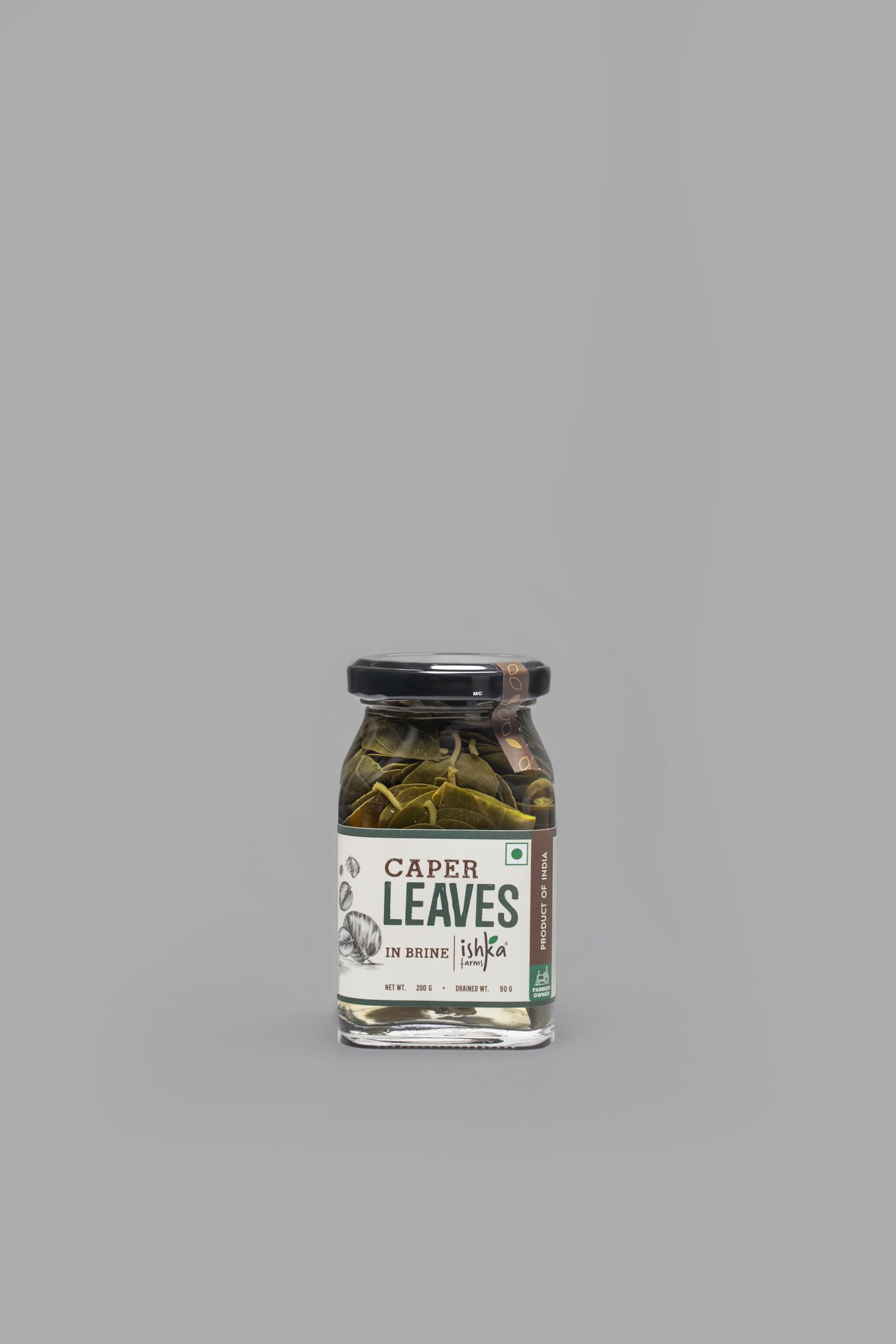 Ishka Farms - Premium Handpicked Caper Leaves in Brine, Naturally Preserved, Fresh, and Flavourful, Perfect for Salads, Tapenades, and Mediterranean Dishes